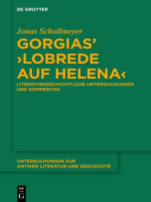 cover image of Gorgias' ›Lobrede auf Helena